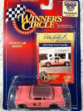 Vintage Winner's Circle Dale Earnhardt 1956 Pink Ford Victoria 1/64 Die Cast Car